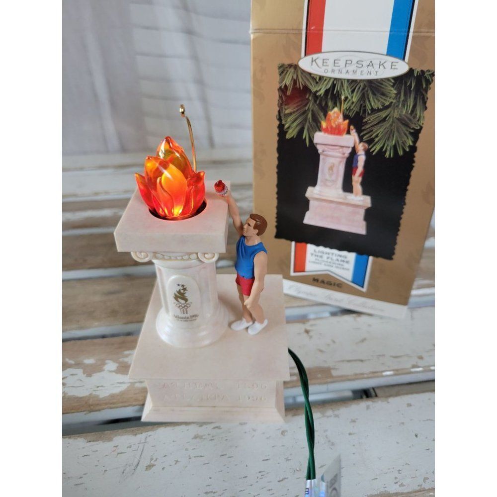 Hallmark lighting the flame Olympic Spirit Greece 1992 ornament